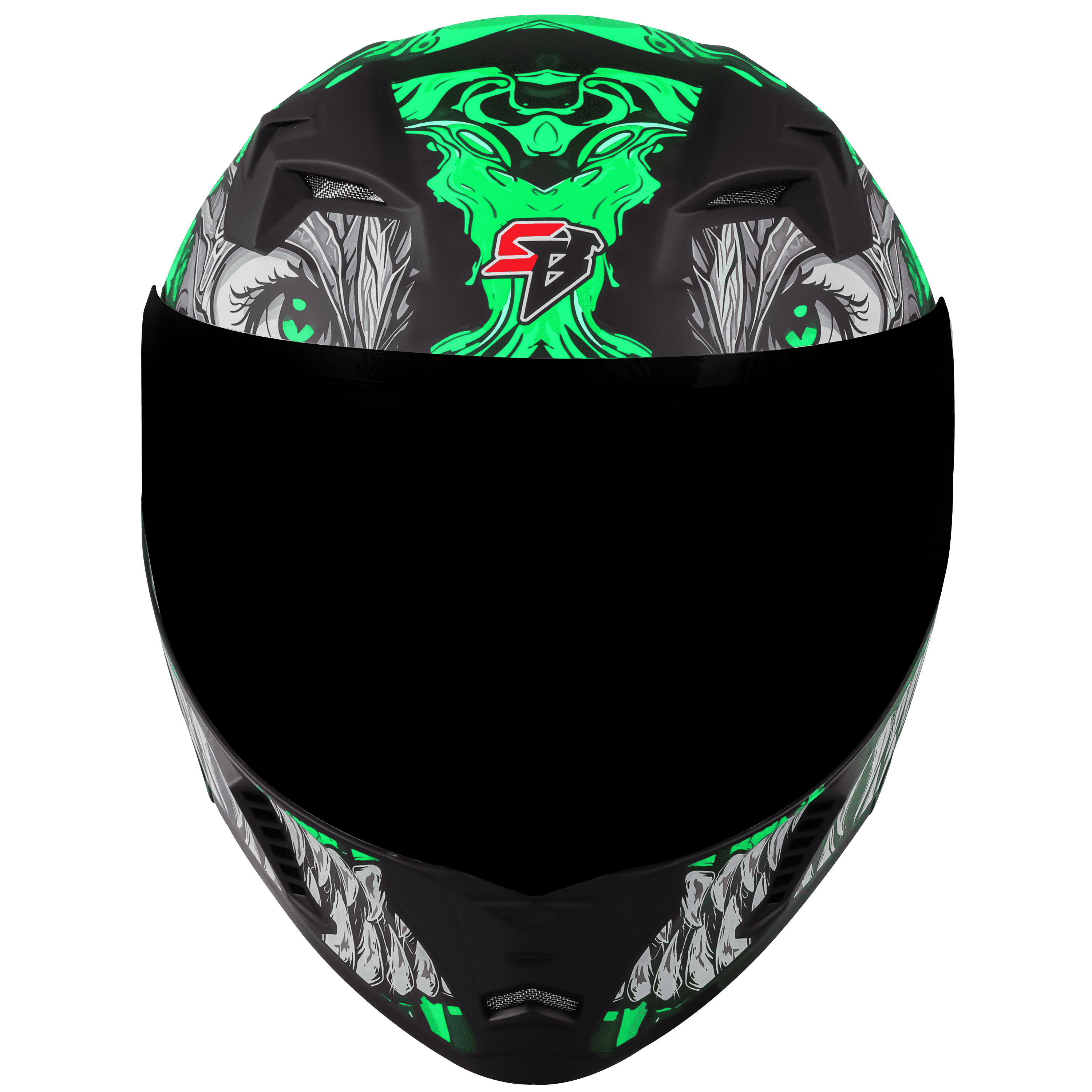 SBA-20 DRACO GLOSSY BLACK WITH GREEN